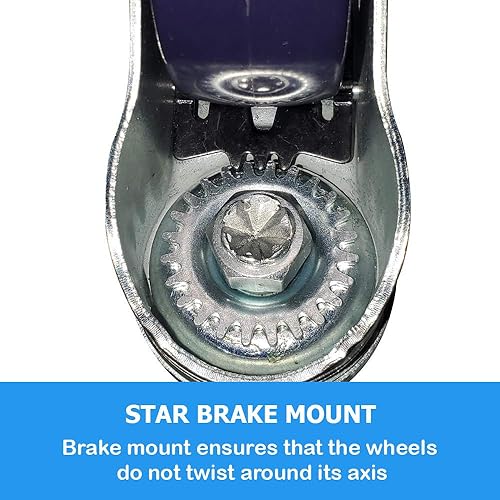 Miniatura 8 de Ruedas de 3 pulgadas para mesa de trabajo de acero inoxidable  Ruedas para mesas de preparación de metal  Juego de 4