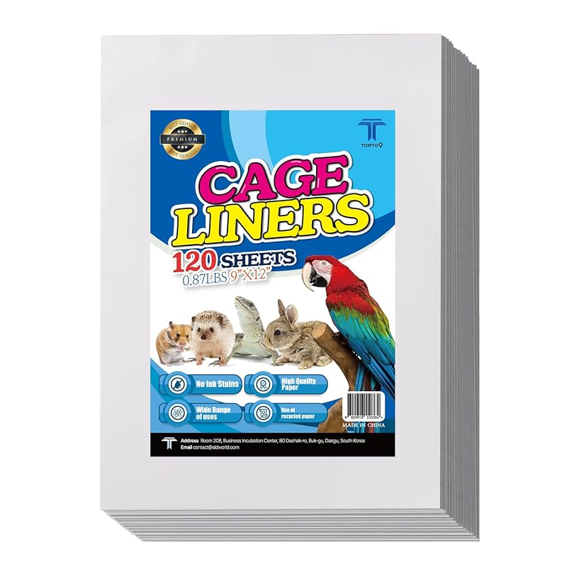 Forro de papel para gaiola de aves T TORTO9, textura de jornal, cinza, pacote com 120 folhas