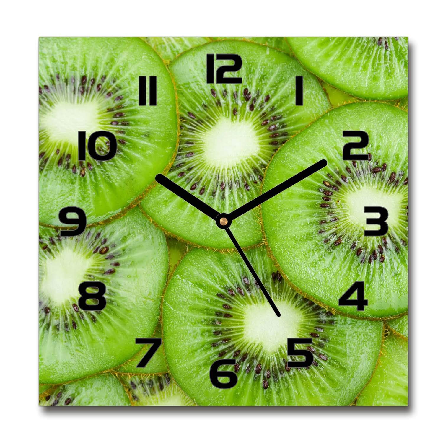 Horloge en Verre Silencieuse Tulup sans Tic-Tac Motif Fruit Vert