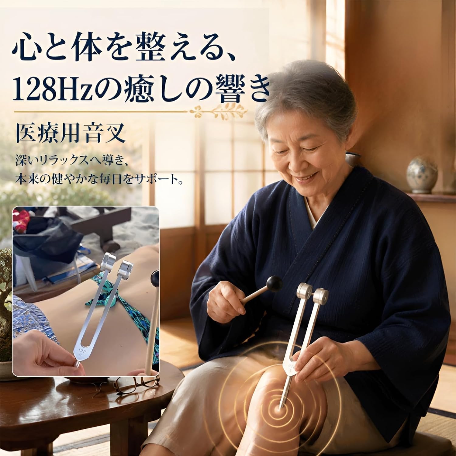 Amazon | 音叉セット 128 Hz 音叉 医療用加重バイオソニック音叉 128