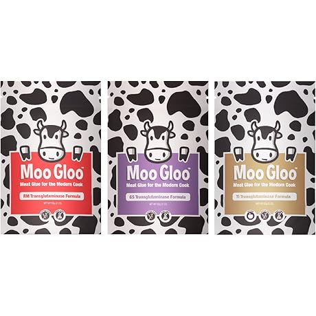 Value Pack - Transglutaminase [TG, Moo-licious Gloo] Adhesive Meat Glue 150g/6oz (Bundle...