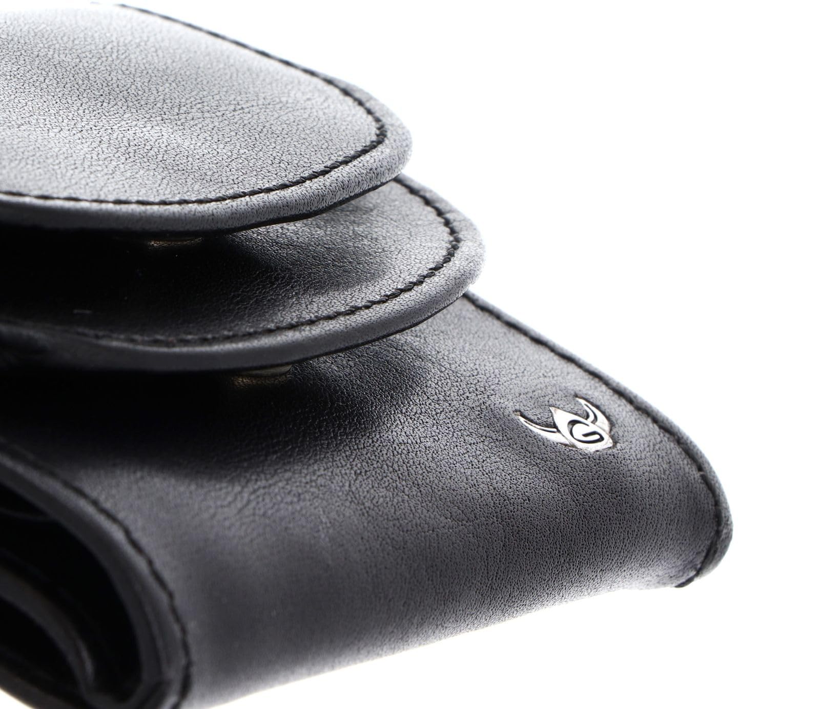 Golden Head Leder Geldbörse Colorado Damen-Minischeintasche 1005 Schwarz