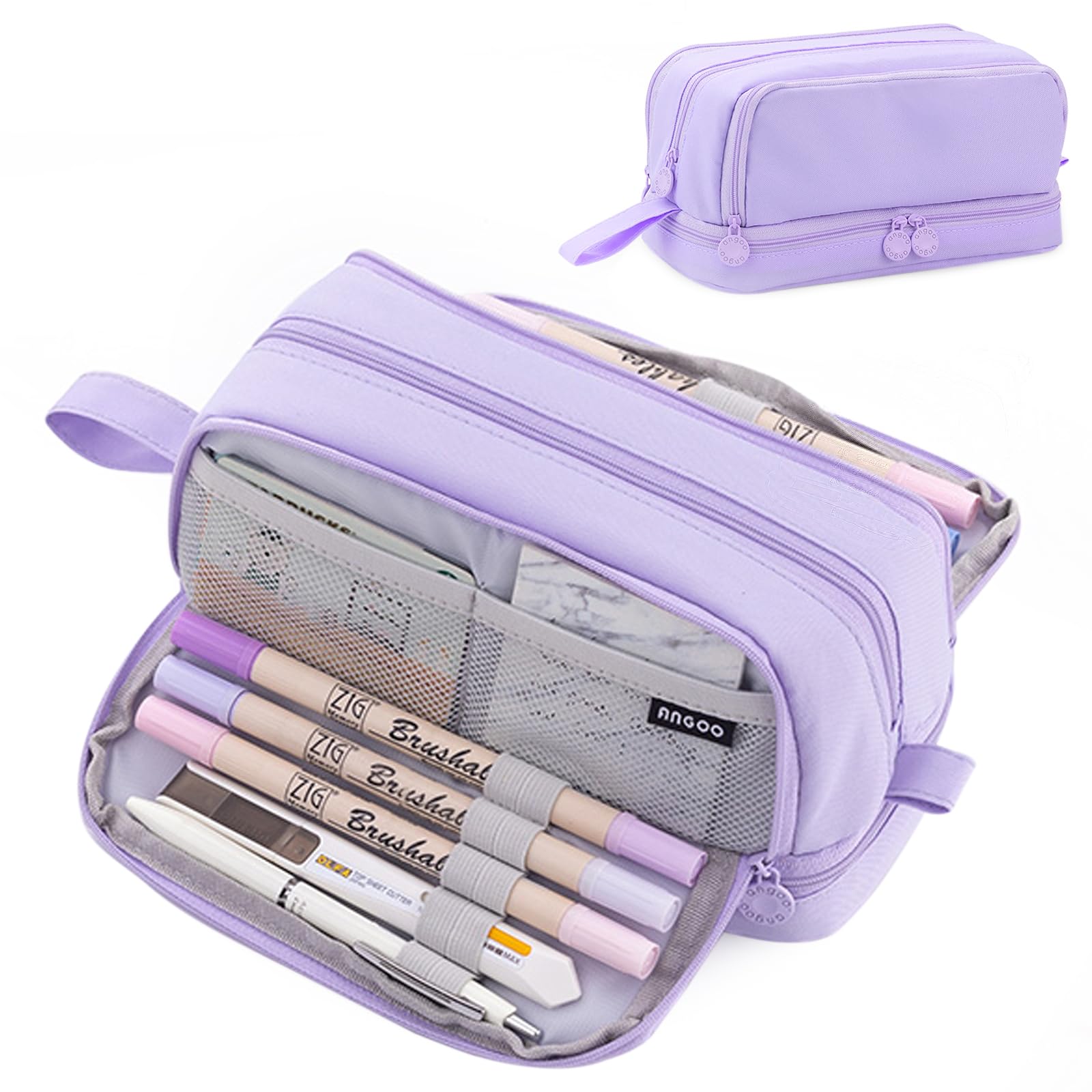 Estuche Escolar con 4 Compartimentos,Estuche de lápices de Gran Capacidad, de Papelería