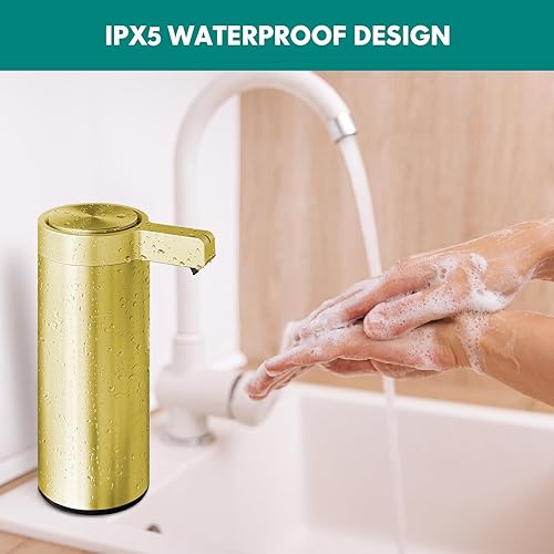 Miniatura 6 de Automatic Soap Dispenser Stainless Steel with Sensor Infrared Soap Dispenser Electric IPX5 Waterproof USB-C Charging Motion Sensor for Kitchen &