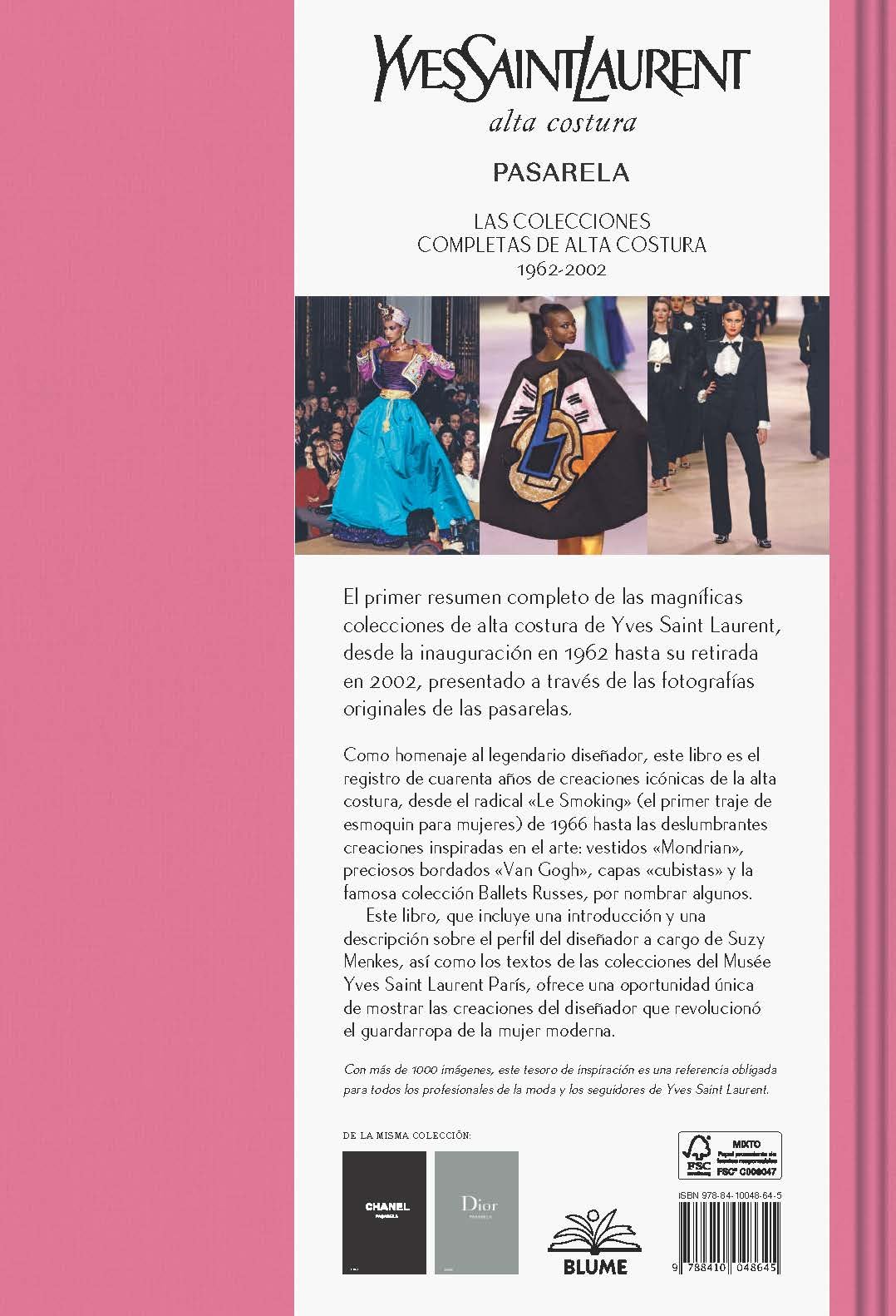 Pasarela. Yves Saint Laurent: Alta costura. Pasarela