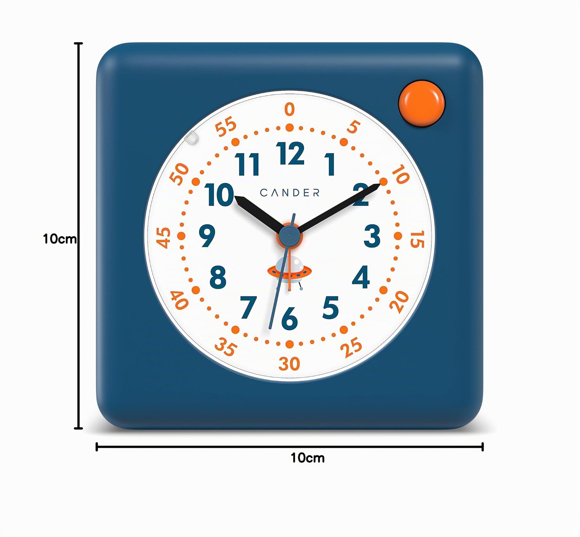 Cander Berlin MNU 1010 A Reloj Despertador Infantil Silencioso Luz Astronauta Espacio Snooze Iluminación Sin Ruido de Tictac Niños Niñas Habitación Infantil Reloj de Mesa