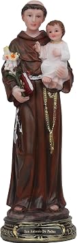 San Antonio De Padua 8" San Antonio Con Nino Jesus Resin Religious Home Decor Figure