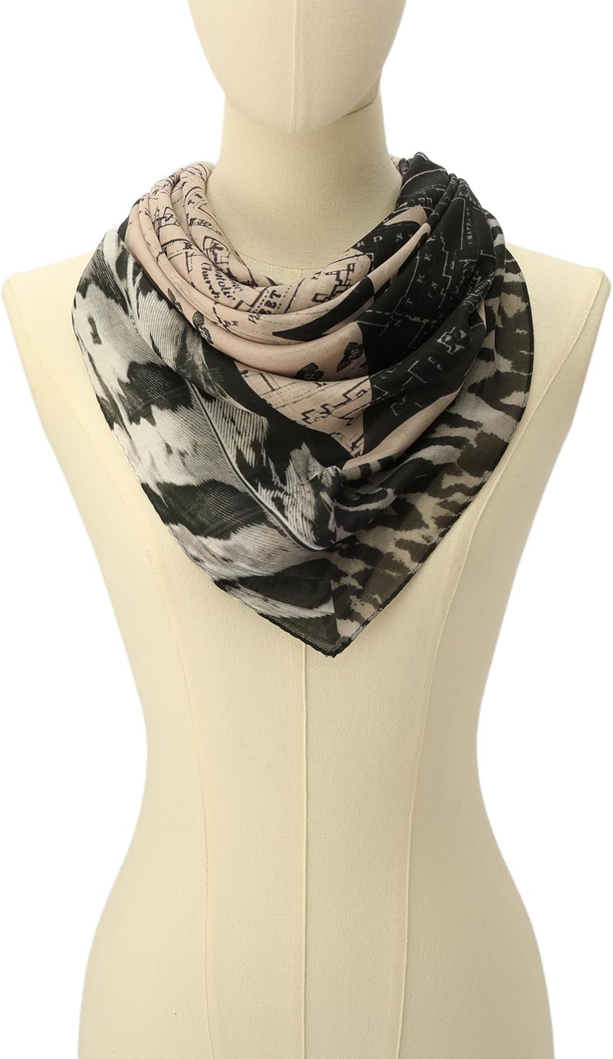 AllSaints Women's Spitalfield Large Square Scarf, Fashion Shawl with Design, Wrap Scarf for Daily Wear, 100% Modal, Blush - Image 5