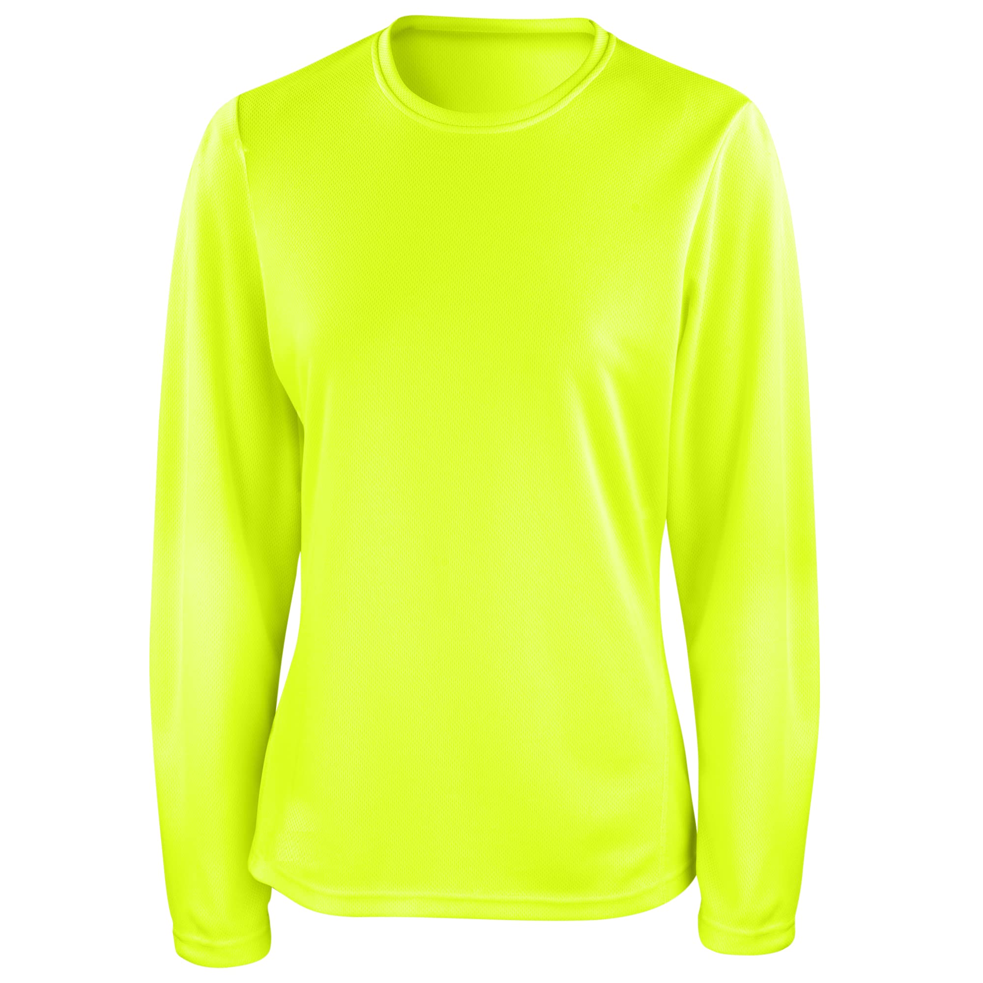 Spiro Ladies/Womens Sports Quick-Dry Long Sleeve Performance T-Shirt (M) (Lime Green)