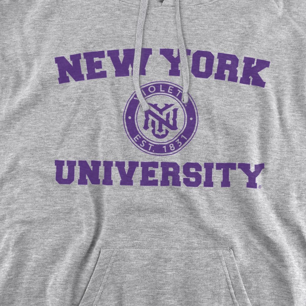 LOGOVISION New York University Official Circle Logo Unisex Adult Pull-Over Hoodie