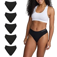 STEP ONE Bikini Brief Womens Underwear 5-Pack Viscose from Bamboo Sensitive Skin Moisture-Wicking Anti-Chafing Bikini