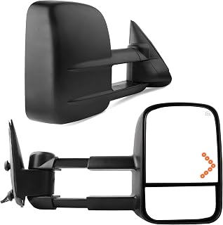 YITAMOTOR Extendable Towing Mirrors for 2003-2006 Chevy Silverado Tahoe GMC Sierra - Power Heated, Turn Signal, Easy Plug & Play Install