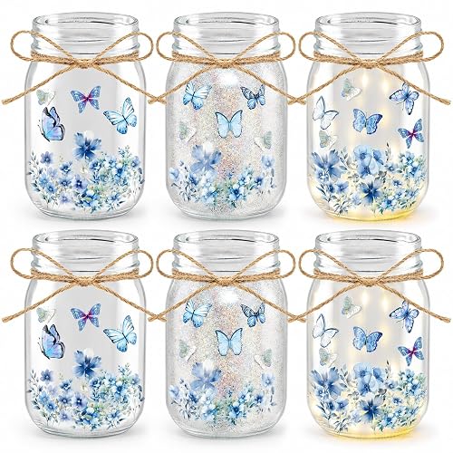Cinrobiye 6 Set DIY Mason Jar Lantern Craft Kit with
