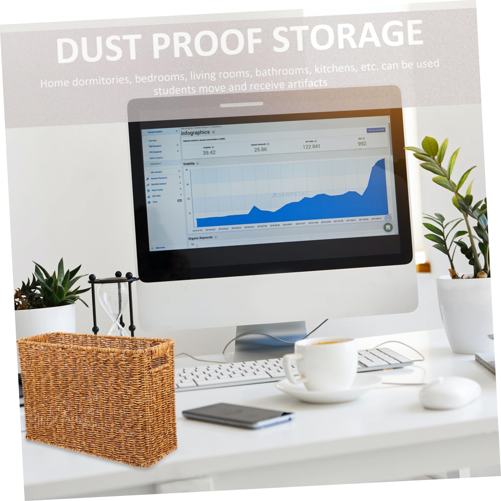 Unomor Large Storage Baskets Extra Large Magazine Basket Decorative Indoor Home Storage Basket