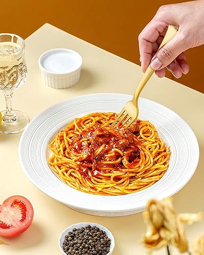 Miniatura 8 de YOUBET 50 tenedores de plástico dorados, tenedores de plástico resistentes, cubiertos desechables dorados sólidos y duraderos para fiestas, picnic,