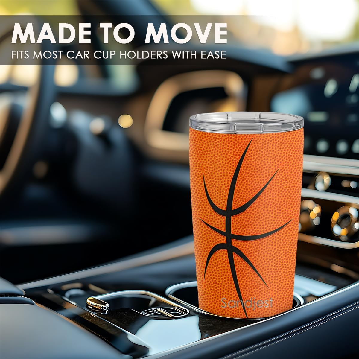 Basketball Tumbler 20oz Stainless Steel Insulated, Travel Coffee Cup, Sport Tumblers Gifts for Basketball Lovers, Men Women, Coach, Birthday, Christmas - Image 6