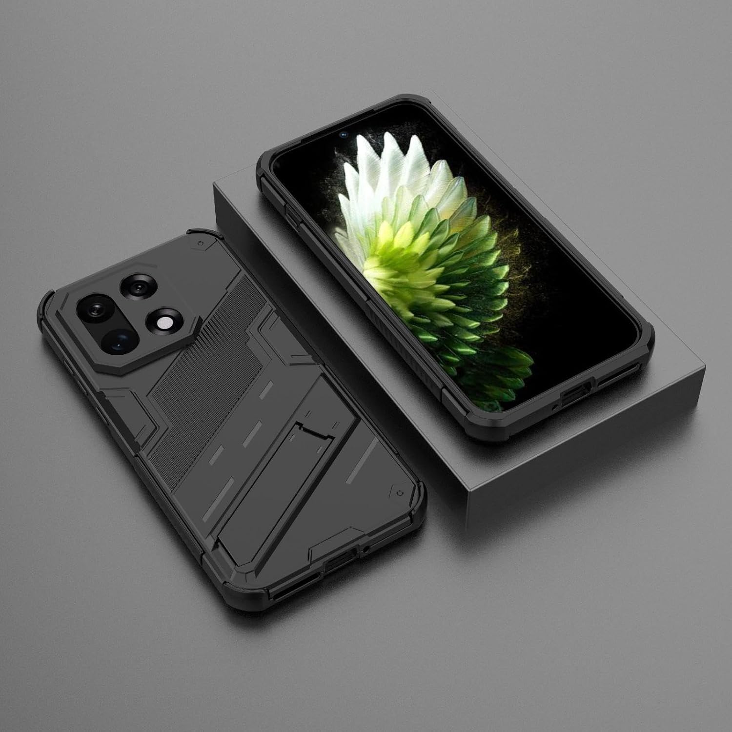 BURAQ Case Cover For OnePlus 15 Punk Armor 2 in 1 PC + TPU Phone Case with Holder 2026 - view 1