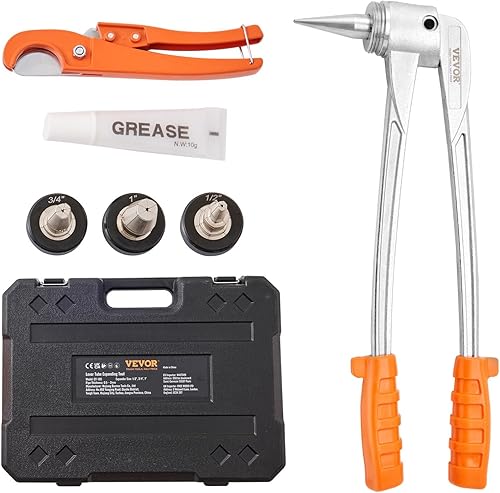 Miniatura 10 de VEVOR Expansor de tubo hidráulico, 38" a 1-18" OD, herramienta de estampación hidráulica HAVC con 7 cabezales expansores de tubos, herramienta de