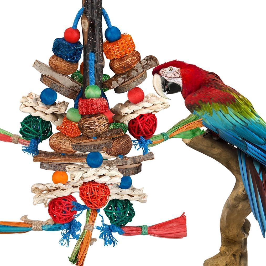 Dsocool Bird Toys, Parrot Toys Exciting Chewing Fun for Parakeets