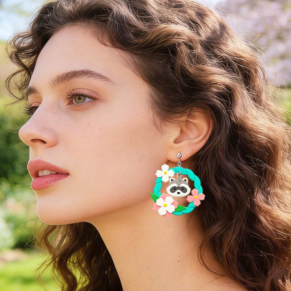 16Pcs Garland Polymer Clay Cutters Set Animals Clay Earrings Cutters for Adults Polymer Jewelry Cutter with Earrings Accessories DIY Craft Supplies