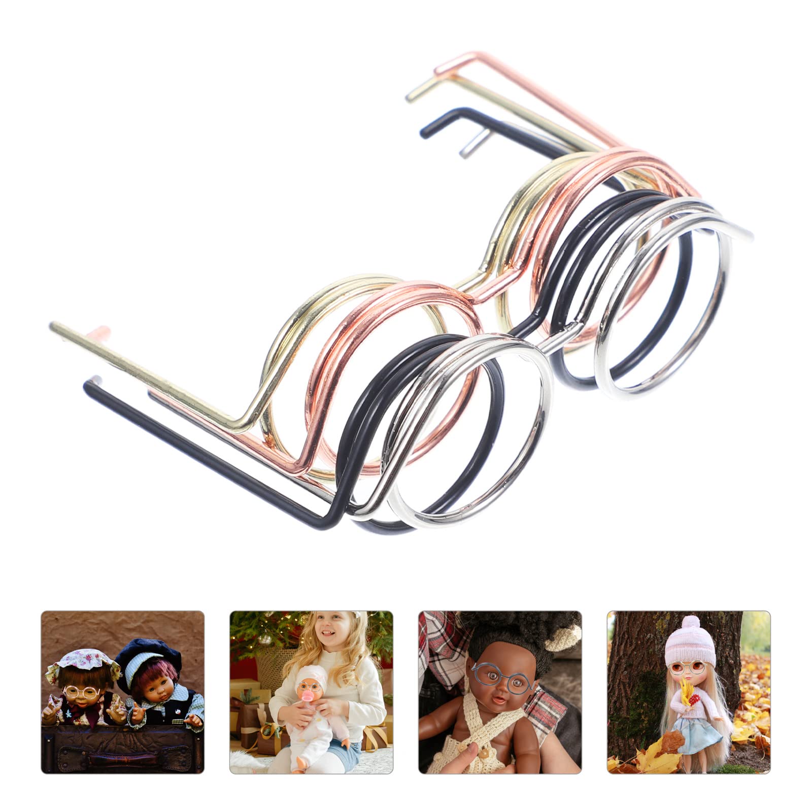 TOYANDONA 20Pcs Mini Doll Glasses: Toy Miniature Glasses Doll No Lenses Eyeglasses 3.7CM Toy Eyeglasses For Cosplay Fancy Dress Posing Props Party Glasses Costume Accessories Halloween - Image 2