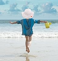 Vista 47 de SimpliKids Sombrero de sol para bebé de ala ancha con protección solar UPF 50+ UV Ray Azul claro #1