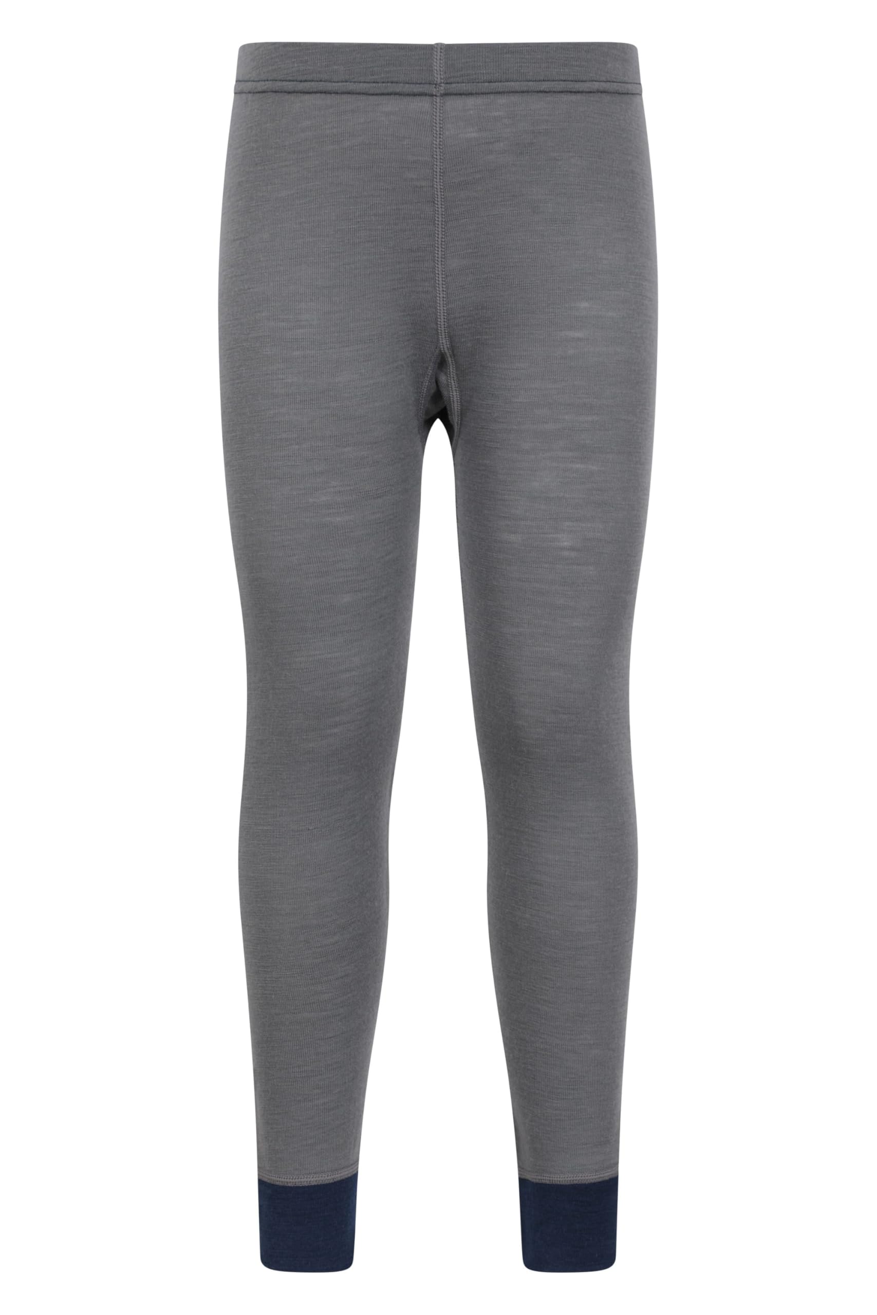 Mountain Warehouse Merino Kids Baselayer Pants Grey Kids Size 3-4 Years