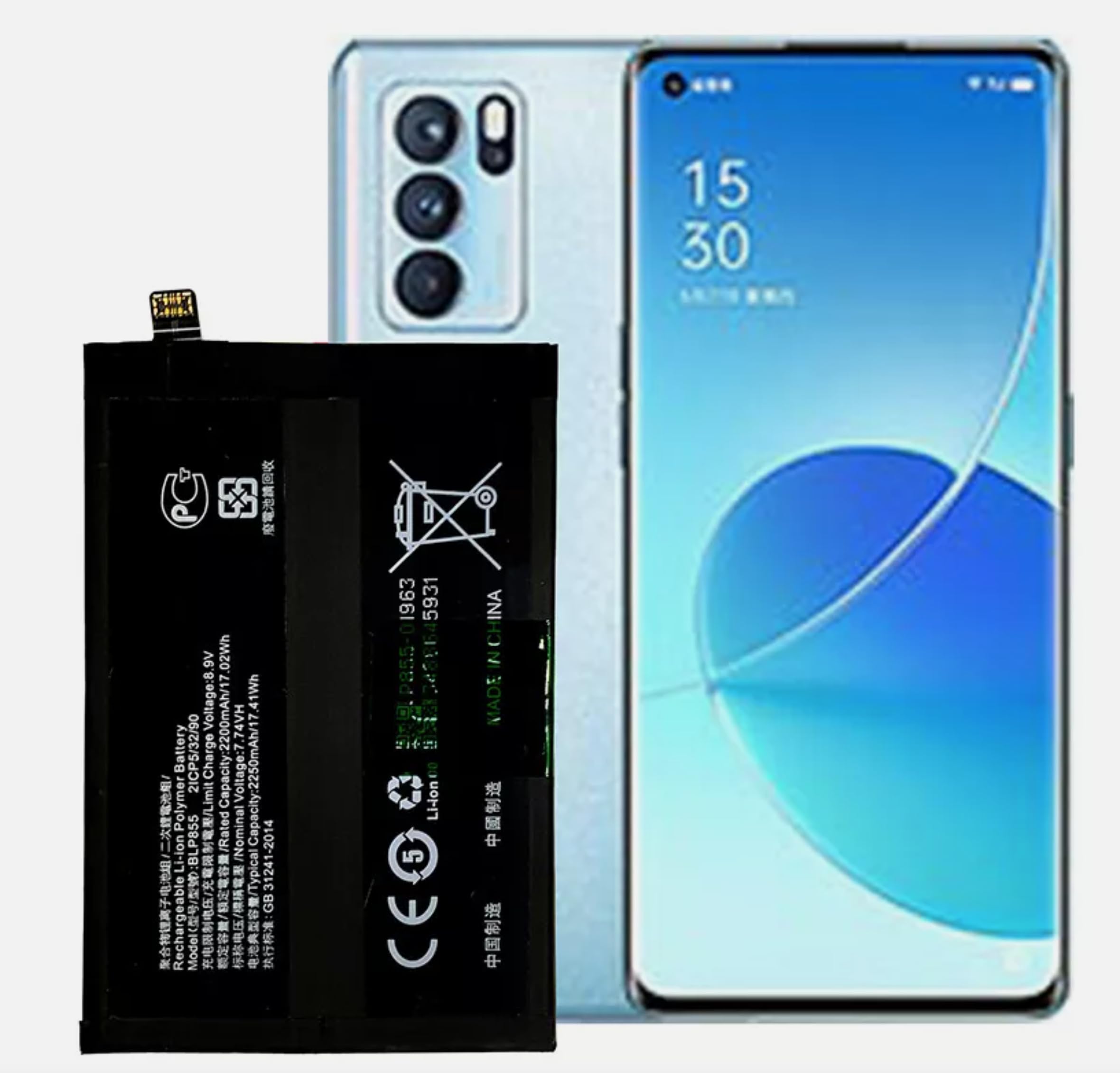 Batteria Originale 4400mAh Per Oppo Reno 6 Pro 5G E Find X3 Lite – Sostituzione Affidabile