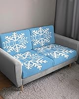 Vista 3 de Fundas de cojín elásticas para sofá de copo de nieve, seccionalindividualLT, funda para sofá con parte inferior elástica, contemporánea