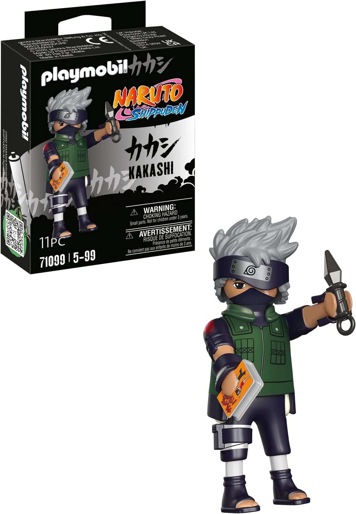 71099 Naruto: Kakashi Figure Set, Naruto Shippuden anime collectors figure, playset for children and fans 5-99 years