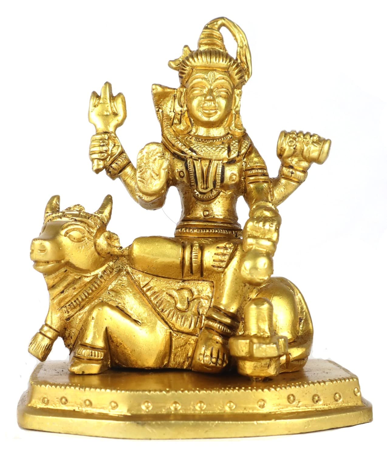Statue du Seigneur Shiva en laiton Padmasana décoration maison indienne