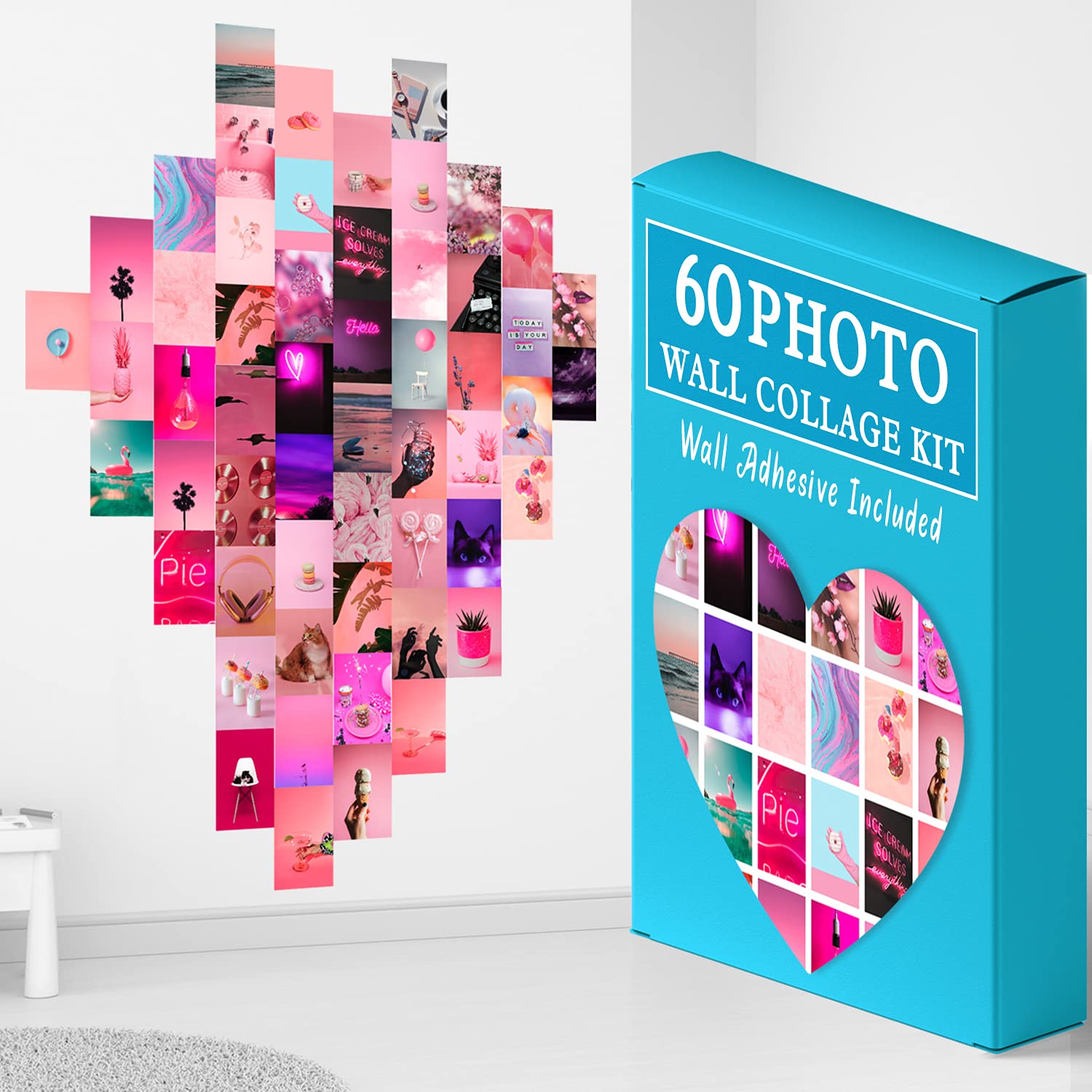 Buy Decor Plus More 60 Pink Wall Collage Kit Aesthetic Pictures I