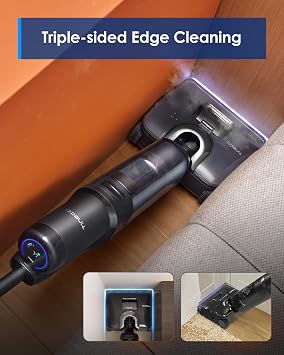 Tineco Floor One S7 Stretch Steam Cordless Wet Dry Vacuum Steam Mop All-in-One, 320F HyperSteam, 180 Lay-Flat, Anti-Tangle Design, FlashDry Self-Cleaning, Up to 75 Min Runtime