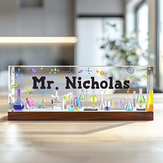 Amazon.com: Kiuties Personalized Science Lab Sign, Custom Science ...