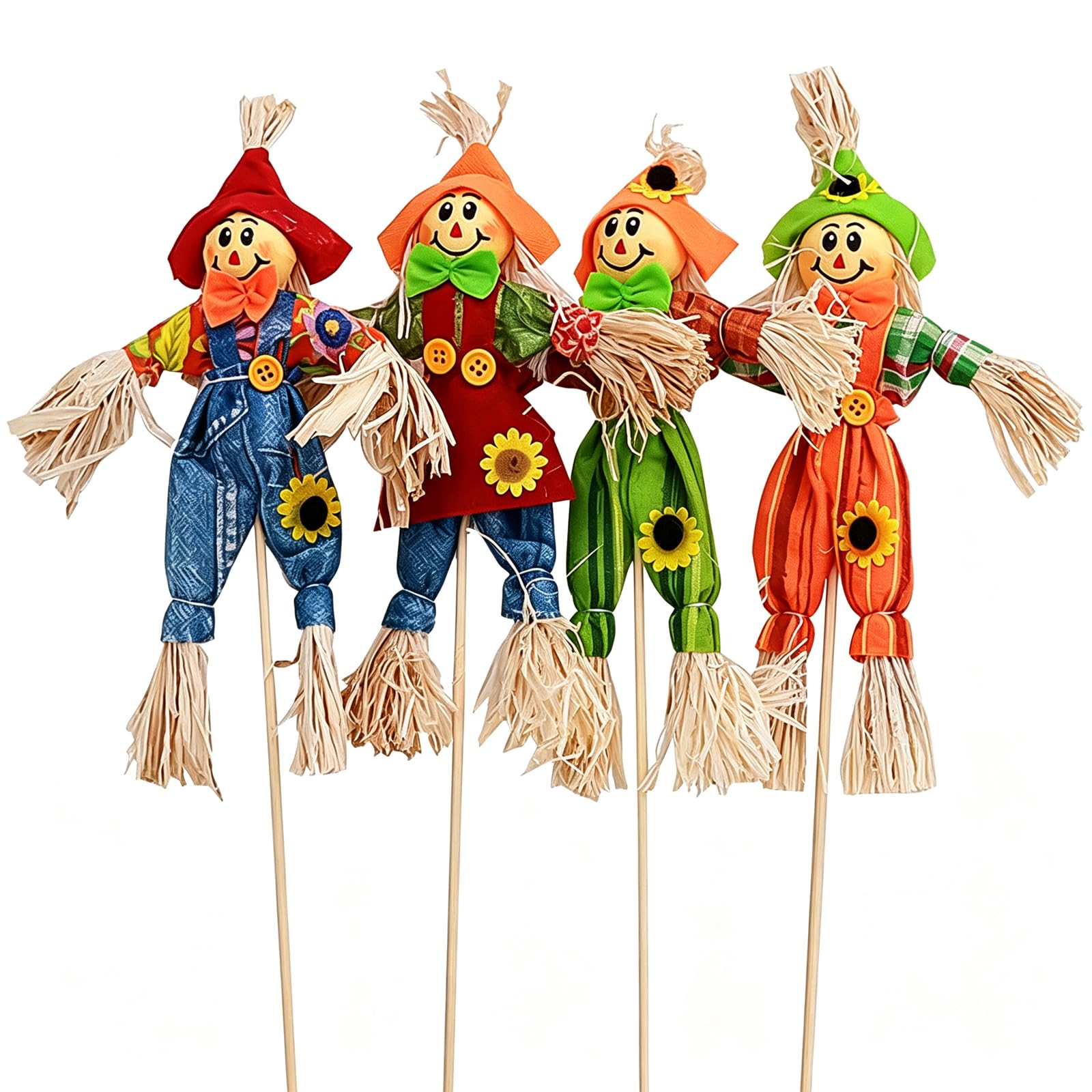 XZSKD 4 Scarecrows For Garden, Autumn Decorations, 30cm Halloween Decor