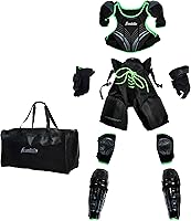 Franklin Sports Pursuit Youth Ice Hockey Gear Set - Complete Kids Protective Pads with Shin Guards, Pants, Elbow Pads, Gloves, Chest Protector & Bag