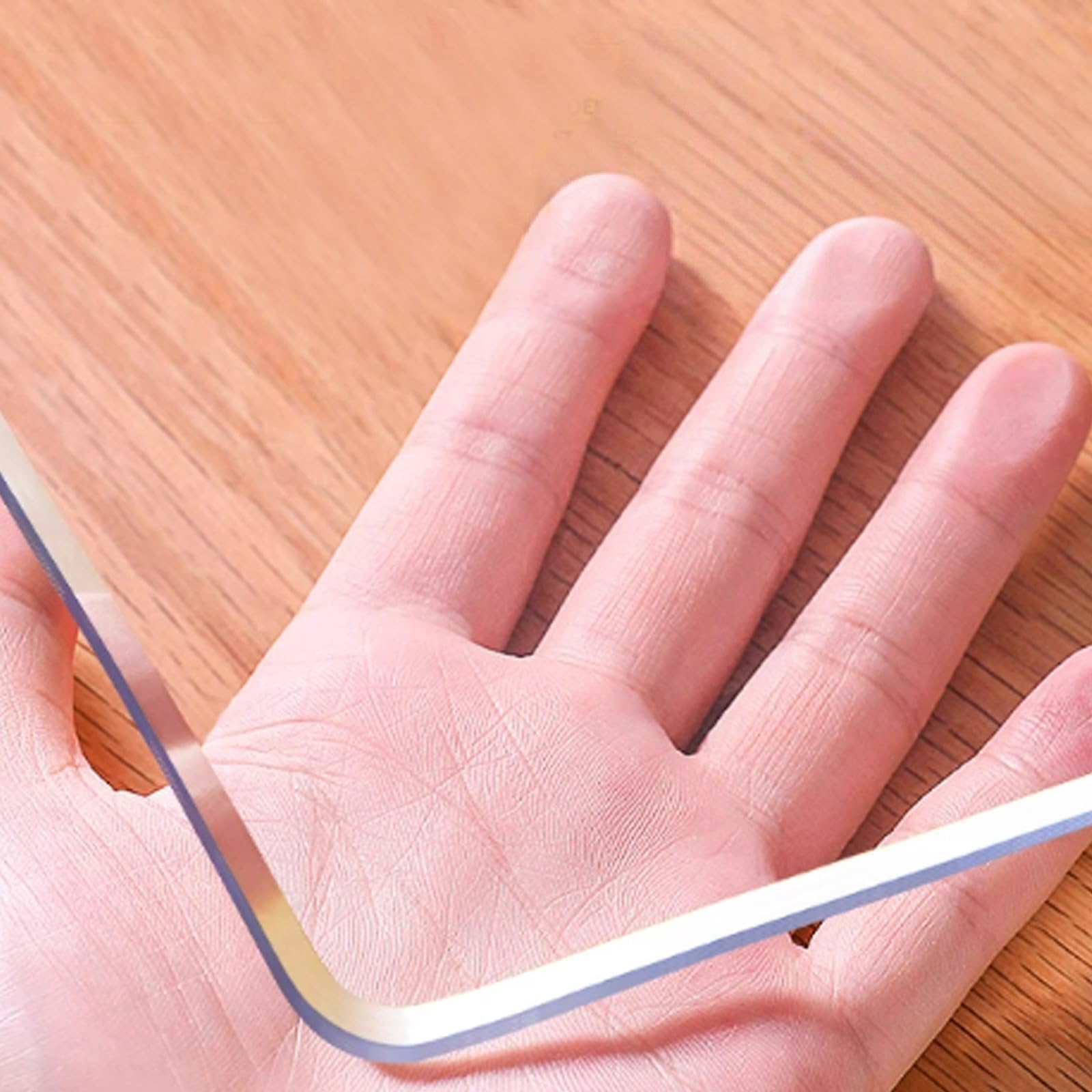 PVC Clear Table Protector PVC Table Protector Transparent Multiple Sizes 65 Bevel Rectangle Wipe Clean Water proof(90x160cm/35x63in)