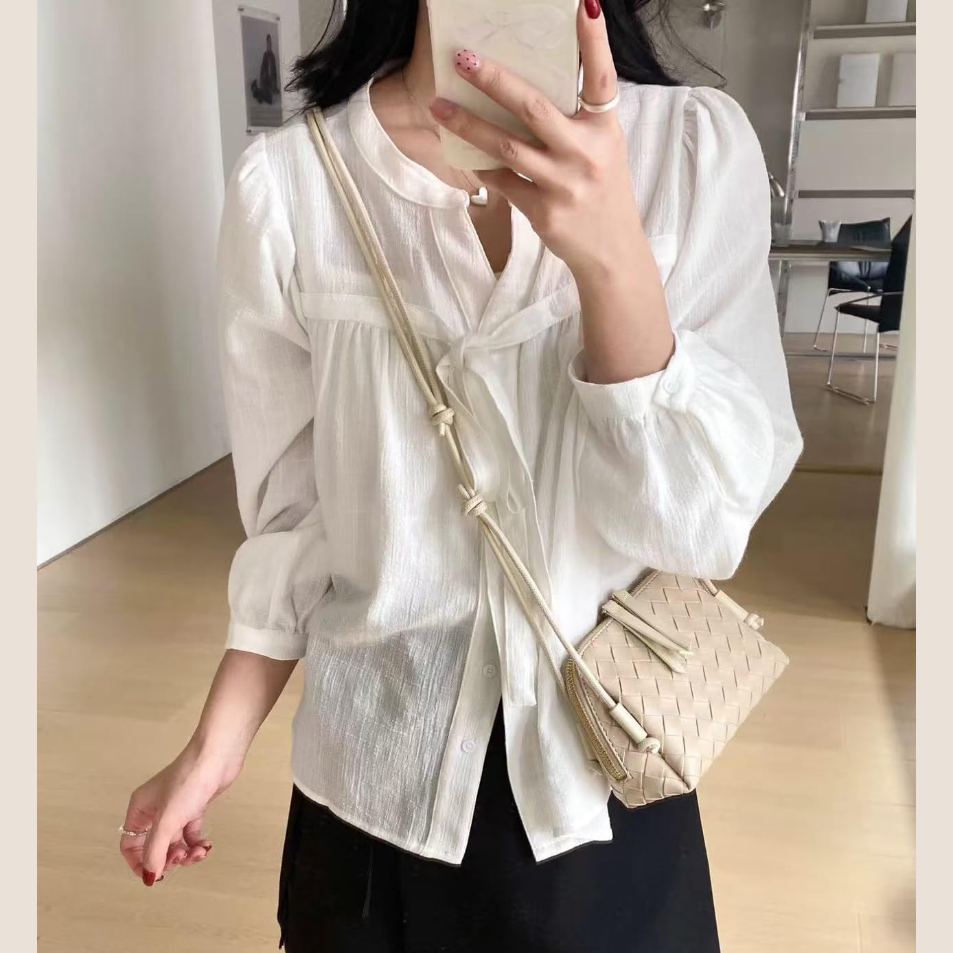 JYG Woven Crossbody Bags for Women PU Leather Handwoven Shoulder Bag Mini Satchel Purses with Adjustable Strap 2025 - Image 3