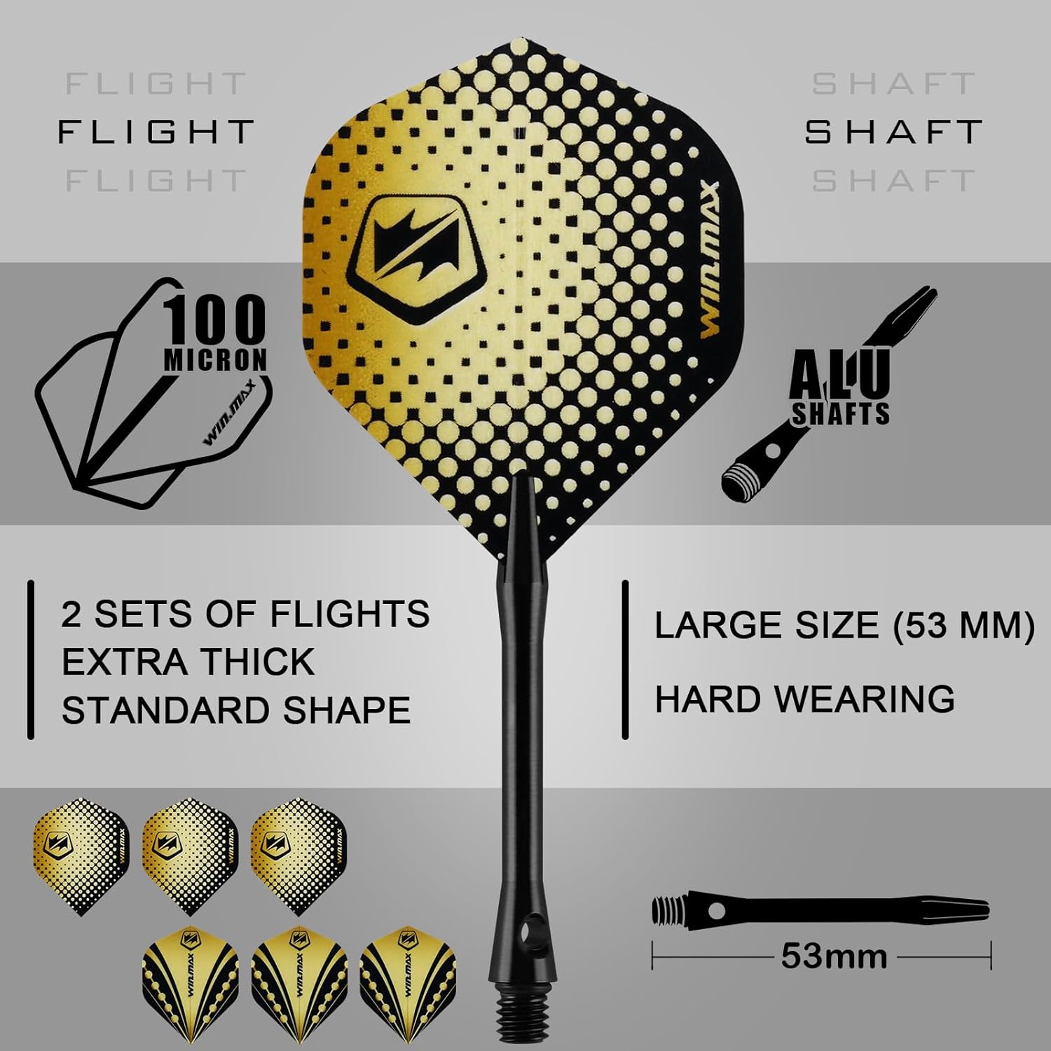 WIN.MAX Darts Soft Tip Set - 90% Tungsten Soft Tip Darts Set Professional 18 Grams Soft Darts Pro Dart Set with Extra 3 Flights