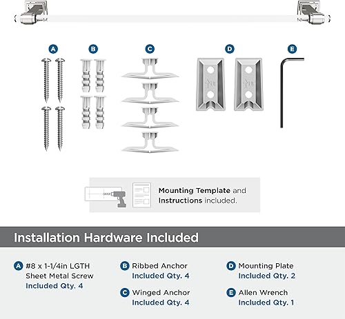 Vista 275 de Amerock BH36062CG10 - Toallero de mano Glacio de 5-7/16 pulgadas de longitud para pared de baño y cocina pequeña, accesorios de baño Transparente