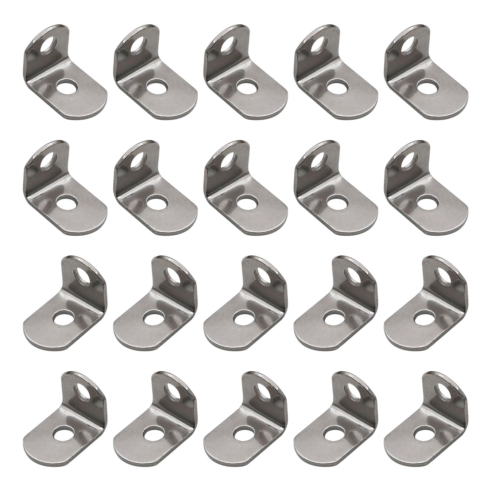 20Pcs Stainless Steel L Shaped Corner Brace Heavy Duty Angles Brackets Joint Bracket Fastener for Shelves Cabinets Heavy Duty Connection Angles Connector
