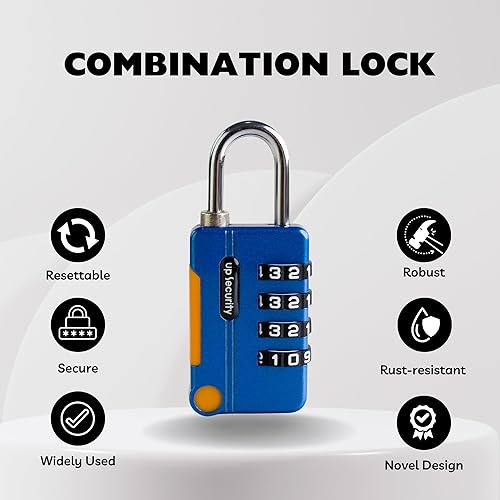 Miniatura 3 de Cerradura de combinación para casillero, cerradura combinada con código, combinación de candado pequeño para equipaje, candado combinado para