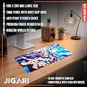 JIGARI Anime Theme Printed XL Extended Stich Edge Mousead | Smooth Surface Gaming Mousepad with Anti-Slip Rubber Base | 3mm Thick - 11 x 23 Inch (Lightning Luffy (P97)) gallery image