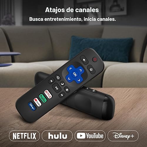 Vista 5 de Paquete de 2 controles remotos de repuesto solo para Roku TV, compatible con TCL Roku/Hisense Roku/Onn Roku/Sharp Roku/Element Roku/Westinghouse