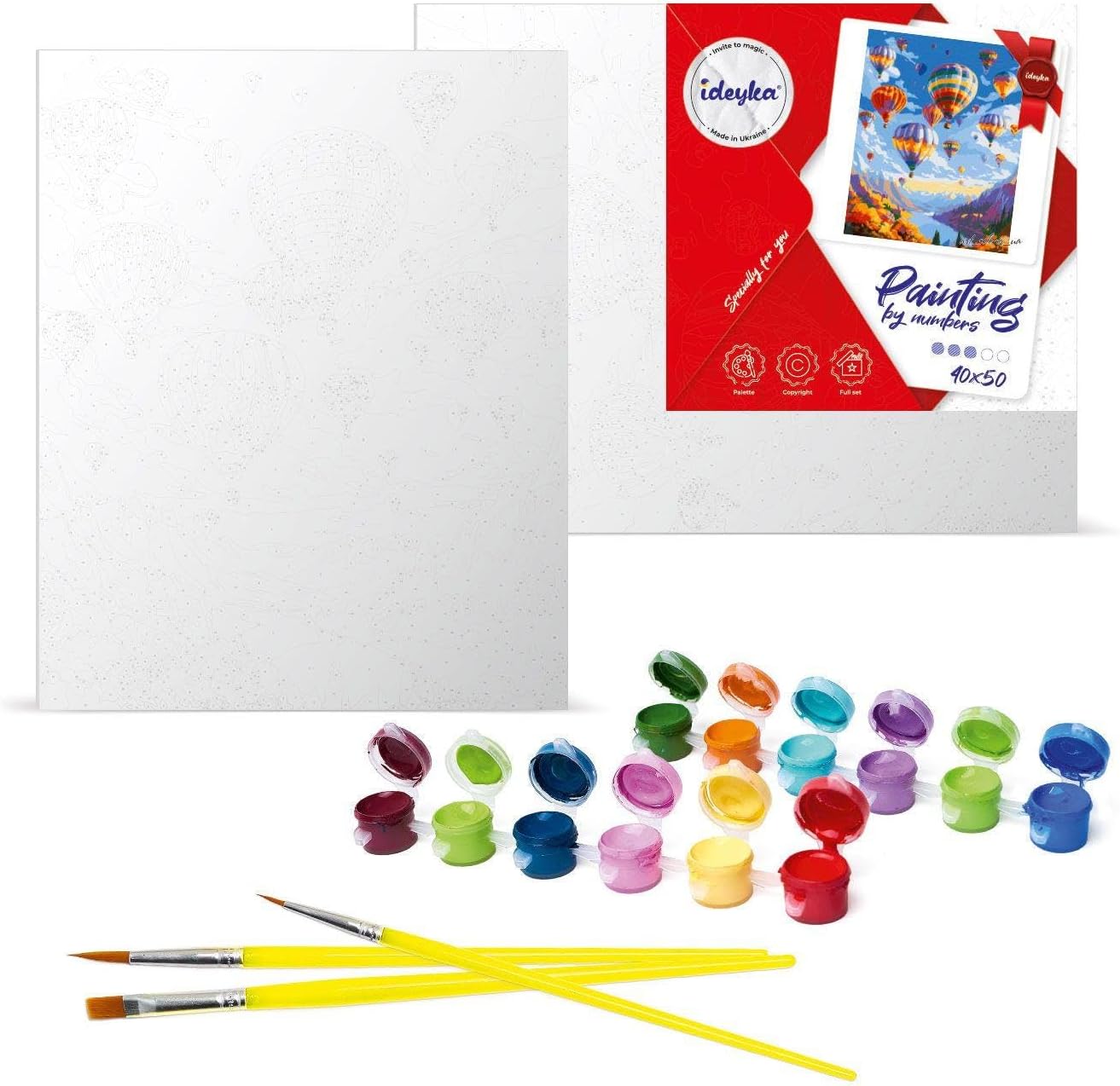 Wizardi Painting by Numbers on a Stretcher kit - Ground Station KHO5127 Ideyka