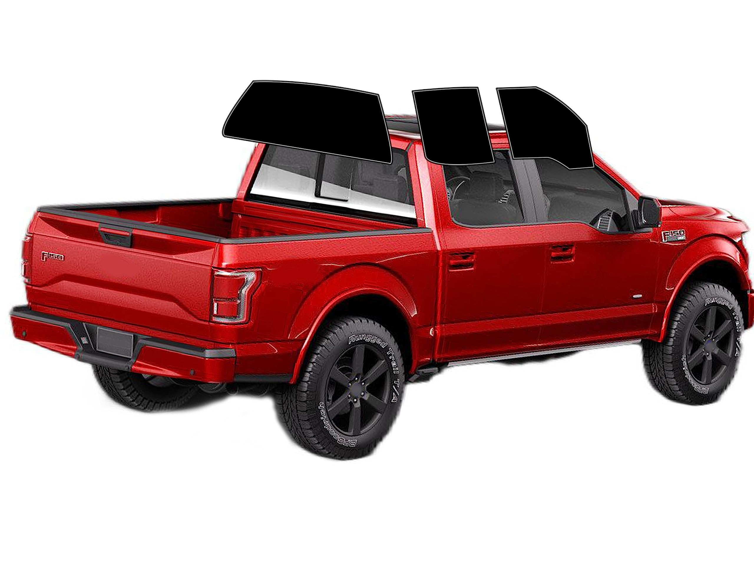 Pre-Cut Window Tint Kit For Front 2 Doors Of 2015-2020 Ford F-150 Crew Cab