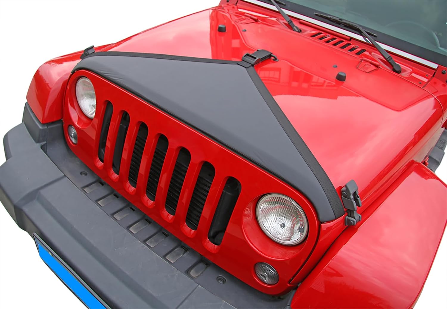 Hood Protector Engine Hood Bra Cover Guard Compatible with Jeep Wrangler JK 2007 2008 2009 2010 2011 2012 2013 2014 2015 2016 2017 Exterior Accessories (No Pattern)