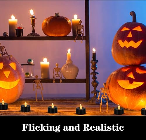 Miniatura 36 de Velas de té LED, paquete de 24 velas de té parpadeantes sin llama, luz amarilla cálida, duran más de 200 horas, funcionan