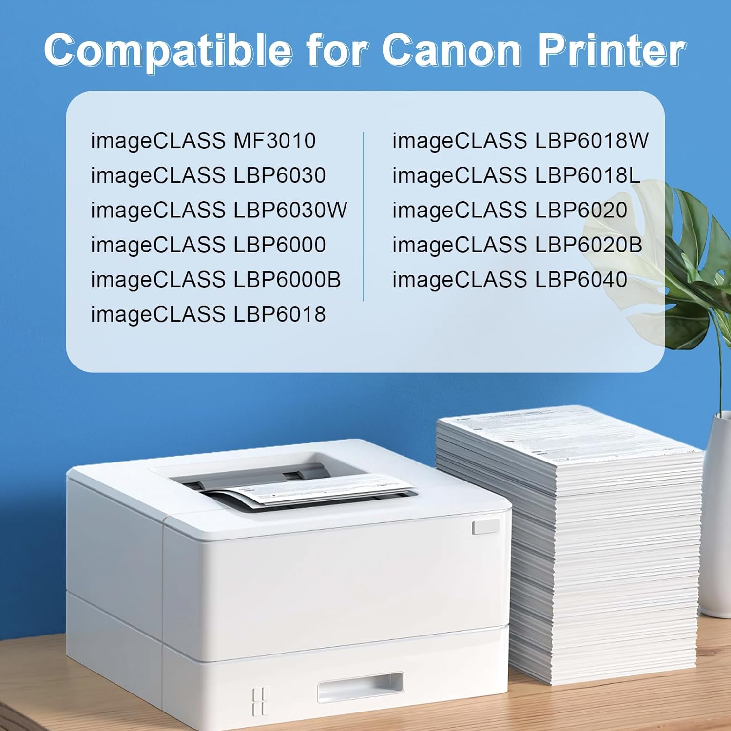 1 Pack High Capacity Black Compatible Toner Cartridge Replacement for Canon 125 CRG125 3484B001AA to use with ImageClass LBP6000 LBP6030w MF3010 Series Printers