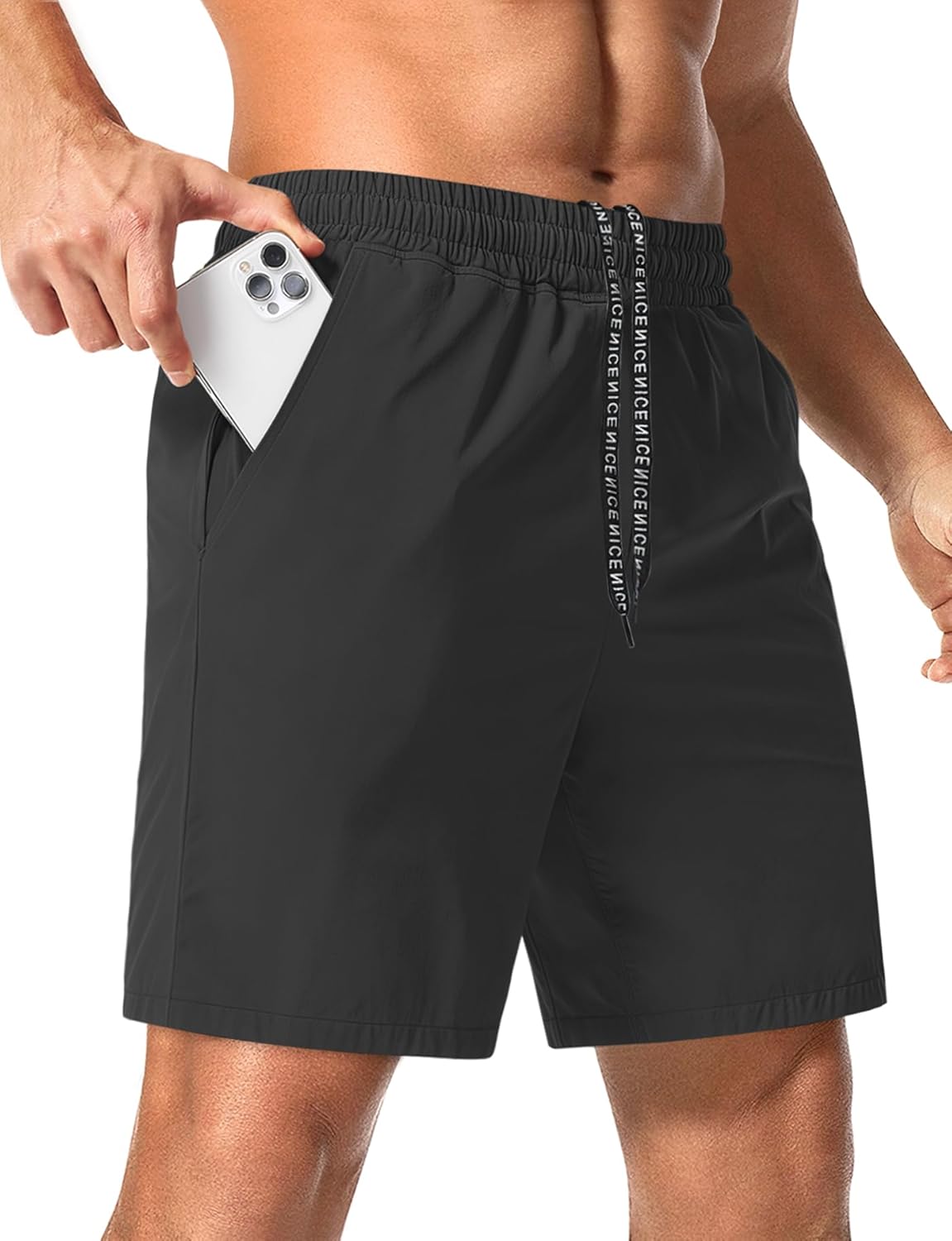 Aolesy Men's 5''/7'' Running Shorts Quick Dry Workout Gym Shorts with Pockets, Tennis Training Athletic（Linerless & Liner）